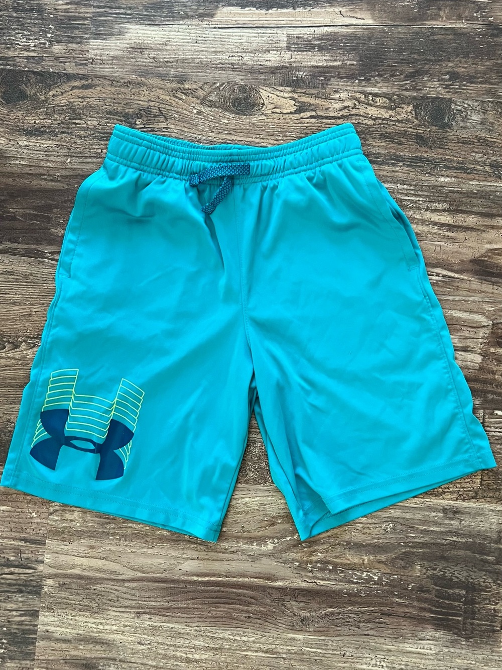 Under Armour Boys Bright Teal Athletic Shorts